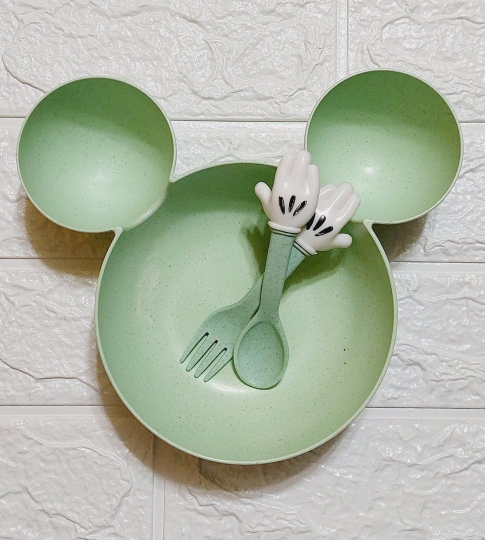 Vajilla Disney + Cubiertos Mickey - Sueños de Ángel